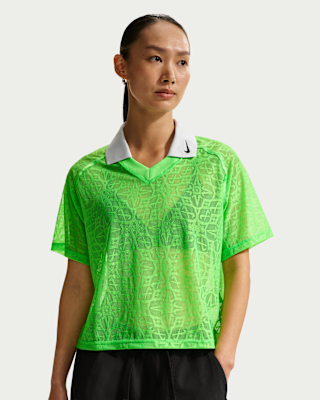 Nike Sportswear Women's Loose Lace Polo Jersey Top. Nike ID